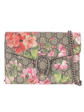 ♥️Gucci Dionysus GG Blooms Mini Shoulder Bag in Beige with Pink Floral♥️